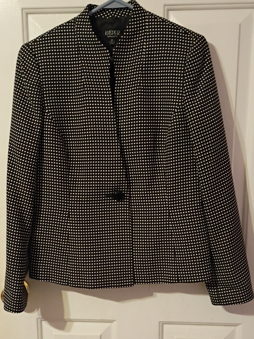 Kasper Black and White Polka Dot Women's Blazer